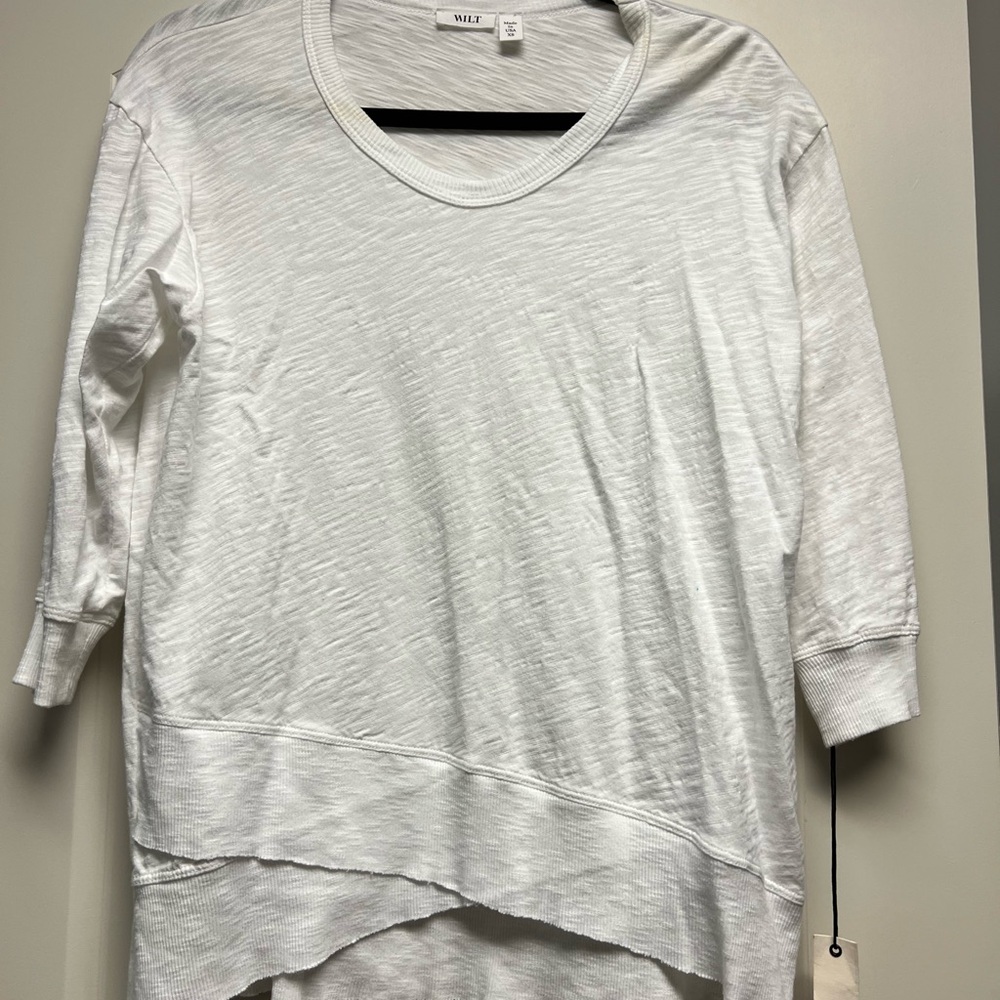 Wilt White Asymmetrical Hem Top